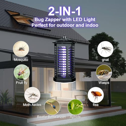 Bug Zapper - Powerful Electric Mosquito Zapper with LED Light for Indoor Use