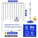 Hxweiye - 300LED Blue Fairy Curtain Lights, 9.8x9.8Ft, USB, 8 Modes, Timer