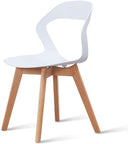 WHOJA Modern Design Dining Chairs with Hollow Backrest - White