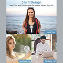 Yardout - 3-Speed Handheld Fan, Portable USB Rechargeable, Mini Travel Fan