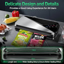 Deeprbetter - 80 kPa Vacuum Sealer for Food, 6 Modes, Cutter & Hose Included