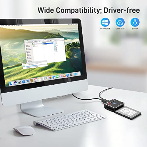 FIDECO - SATA/IDE to USB 3.0 Adapter for 2.5/3.5 inch HDD/SSD, DVD-ROM/CD-ROM/CD-RW, Clone Compatible