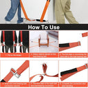 Xmszqu - Pack of 4 Polyester Moving Straps, Double Shoulder Design, Multi-Purpose Carrying Aid