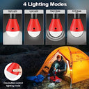 Pemotech - 5 Pcs Tent Lights, 4 LED & 1 RGB, Adjustable Colors, Portable Battery