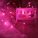 Dalugo - 3M 30 LED Pink Battery Fairy Lights for Bedroom Decor & Celebrations