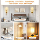 Aanyhoh - USB-C Rechargeable E27 Dimmable Touch Control LED Bulb with Remote, 2600 mAh Battery, Emergency Light Function