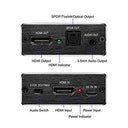 Amanka - 4K 3D HDMI Audio Extractor with Optical SPDIF & 3.5mm Output