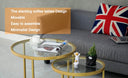 MAIKAILUN Round Nesting Coffee Table Gold Set of 2
