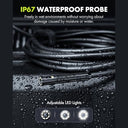 Anykit - Dual Lens 1080P Borescope with Light, IP67 Waterproof, 4.0" Screen