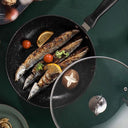 Aiyayou - Nonstick Saute Frying Pan with Wheat Stone Coating, Dishwasher Safe, Induction Compatible, 4.72in