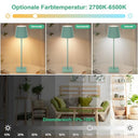 Inhdbox - 3-in-1 Wireless LED Table Lamp, Touch Dimmable, 6000mAh Battery, IP54