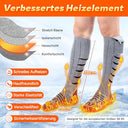 Wuqngi - Heated Socks with 5000 mAh Battery, Modal Cotton, Size 38-45