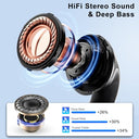 Aosrau - Bluetooth 5.4 Wireless Earbuds with HiFi Stereo, 47H Playtime, IP7 Waterproof