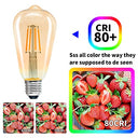 Uc - Vintage E27 Edison LED Bulbs 6 Pack, 2700K Warm White, Energy Saving