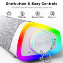 Soulion - Bluetooth Computer Speakers with 6 LED Modes, USB Powered Sound Bar