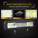 RIGIDON - 38 cm 216W LED Work Light Bar with Number Plate Holder & 12V Harness