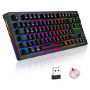 Tecurs Wireless Mechanical Gaming Keyboard with RGB Lighting