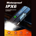Ipsxp - 8500 Lumens Bike Lights, 12+ Hours Runtime, IPX6 Waterproof, USB Rechargeable