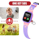 AMZ - Kids Smart Watch with LBS, SOS, Camera & Voice Chat for Ages 3-12, Pink