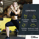 Hot Shapers - Women's Capri Pants for Enhanced Sweat, Neotex Fabric, Maximize Calorie Burn