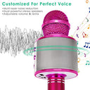 KIDWILL - Wireless Bluetooth Karaoke Microphone for Kids - Hot Pink
