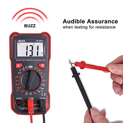 Beva - Digital Multimeter & Continuity Tester, AC/DC Voltage & Current Meter