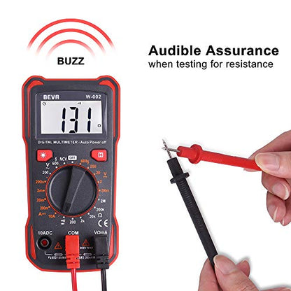 Beva - Digital Multimeter & Continuity Tester, AC/DC Voltage & Current Meter