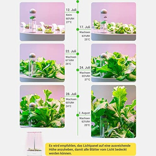 GOLUMUP - Hydroponic Growing System Smart Garden with Timer & 26W LED Lamp
