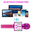 Fede - Wireless Bluetooth Microphone with Colorful LED Lights, Portable Karaoke Speaker for Kids & Adults