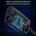 Autoutlet - 192kHz DAC Converter, SPDIF Toslink to Analog RCA, Includes 1M Optical Cable