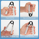 Seepros - Adjustable 100LB-300LB Metal Hand Grip Strengthener for Athletes
