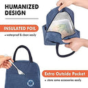 Skdbpm - Insulated Lunch Bag for Women & Kids, Waterproof Thermal Cooler Tote