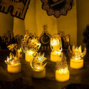 Cuweipeng - 6Pcs Mini Lantern Lights for Ramadan, Battery-Operated LED Decor