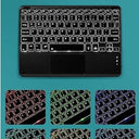 Hltoop - Keyboard Case for Xiaomi Redmi Pad Pro 12.1", 7-Color Backlit, Detachable Trackpad