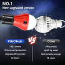 Pemotech - 6 Pcs Camping Lights Set, 5 LED & 1 RGB, Portable Lantern with Clip Hook