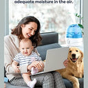 Aribio - 2.2L Quiet Humidifier for Baby Room, 10H Auto-Off, 360° Nozzle