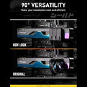 Ezdiy-Fab - EZDIY-FAB Shield Series 8-Pin PCIe GPU Power Adapter, 90-Degree Angled Connector, Aluminum Design, 2-Pack