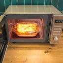 Cecotec - 20L Flatbed Stainless Steel Microwave, 700W, 5 Cooking Levels, Halogen Grill