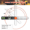Preciva - Digital Sliding Bevel with Adjustable Stainless Ruler & ABS Handle