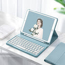 PboyiqiS - Keyboard Case for Galaxy Tab S7 FE/S7 Plus/S8 Plus, Bluetooth, Detachable, Pencil Holder