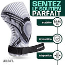 Arest - Sports Knee Brace with Compression Band, Side Stabilizers & Gel Pad