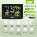 Baldr - Home Weather Station with Wireless Remote Sensor, Atomic Clock, Moon Phase Display