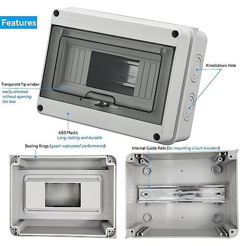 VendorName - 8 Way Consumer Unit With Terminals, IP65 Waterproof Enclosure