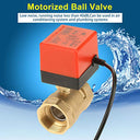 Walfront - DC 12V Motorized Brass Ball Valve, G1-1/2 DN40, 1.6MPa for AC & Plumbing
