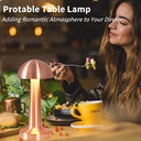 Gzkpl - Touch Control Bedside Lamp with 3 Colors, Stepless Brightness, Rechargeable