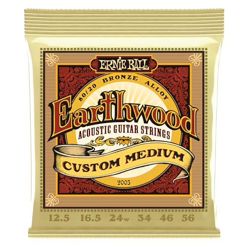 Ernie Ball - Earthwood Custom Medium 80/20 Bronze Acoustic Guitar Strings