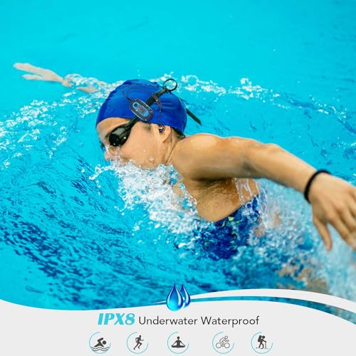 AGPTEK - IPX8 Waterproof MP3 Player With Screen & Headphones For Water Sports