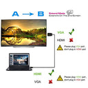 Newbep - HDMI to VGA Adapter Cable, 6ft, Gold-Plated, 1080P, Active Converter
