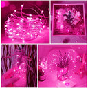 Dalugo - 3M 30 LED Pink Battery Fairy Lights for Bedroom Decor & Celebrations