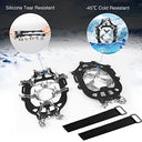 Bluever - 32 Teeth Ice Traction Cleats for Anti-Slip Walking, Hiking, Climbing
